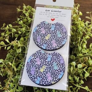 Colorful Bunny Car Coasters